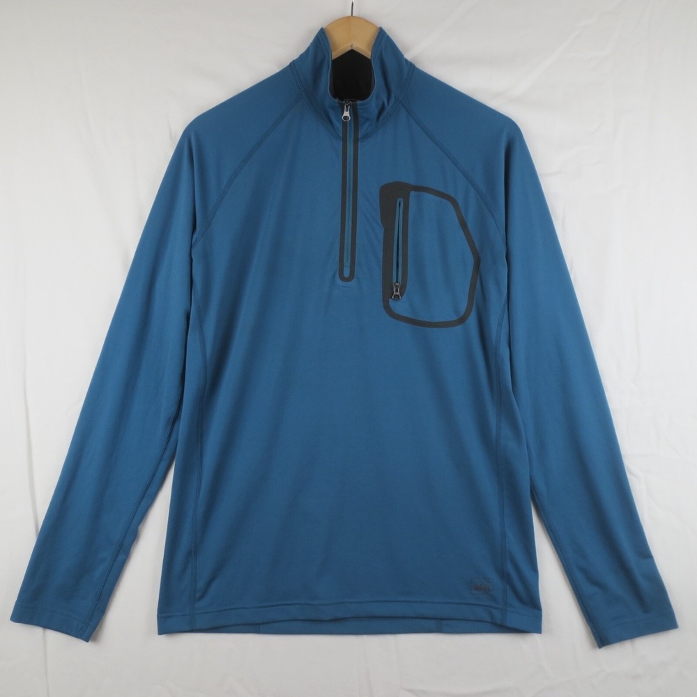 REI Venturi Shirt Womens Small Blue 1/4 Zip Long Sleeve Vented Pullover Outdoor